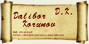 Dalibor Korunov vizit kartica
